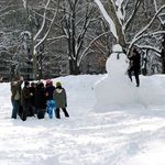 Nanook being constructed in Central Park